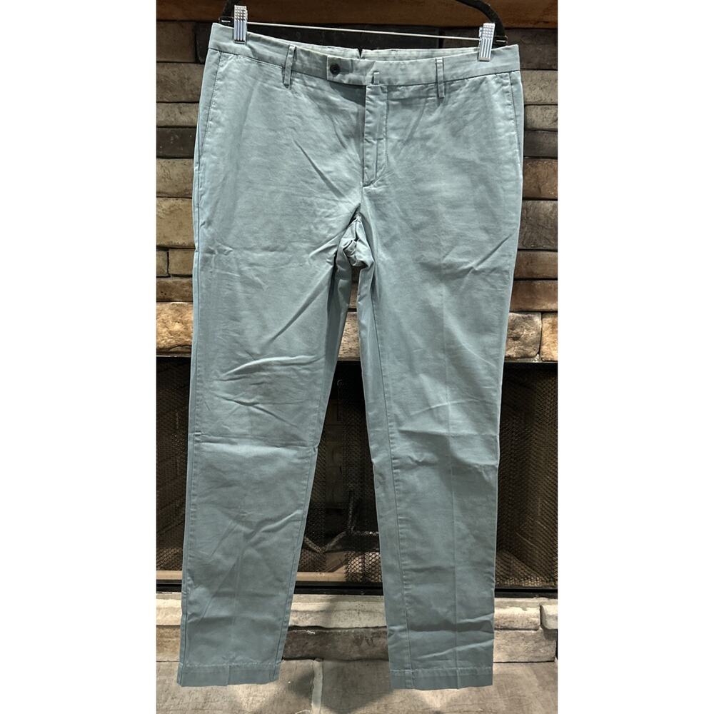 Men’s HACKETT London Petrol Kensington Slim Chino Pants 34R Ins 32 *D2
